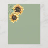 Zonnebloem Eucalyptus Floral Script 50th Birthday  (Achterkant)