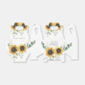 Zonnebloem Eucalyptus Floral Script Vrijgezellenfe Bedankdoosjes (Uitgevouwen)