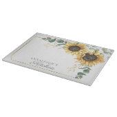 Zonnebloem Eucalyptus Floral Snijplank (Hoek)