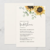 Zonnebloem Eucalyptus Florenz. Vrijgezellenfeest Kaart (Voorkant / Achterkant)