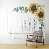 Zonnebloem Eucalyptus Foliage Greenery Wedding Wandkleed (In Situ (horizontaal))