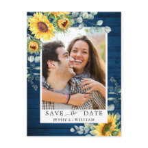 Zonnebloem Eucalyptus FOTO Bruiloft Save the Date