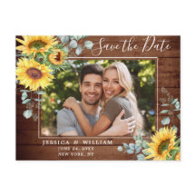 Zonnebloem Eucalyptus FOTO Bruiloft Save the Date