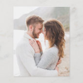 Zonnebloem Eucalyptus Foto Verloving Uitnodiging (Achterkant)