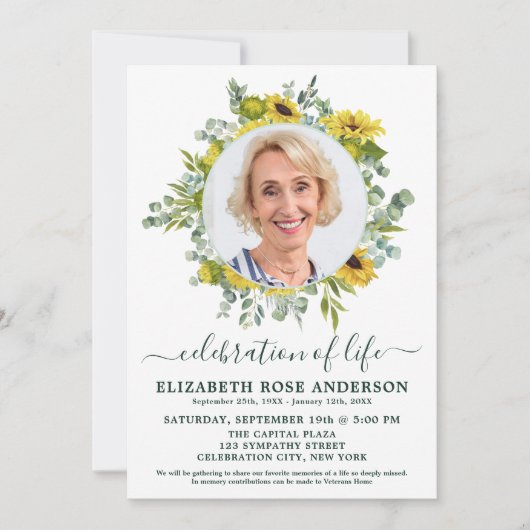 Zonnebloem Eucalyptus Foto's: levensherwinning Kaart (Voorkant)