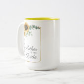 Zonnebloem Eucalyptus Geometric Moeder van de Brid Tweekleurige Koffiemok (Voorkant links)