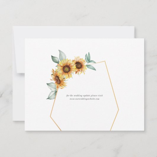 Zonnebloem Eucalyptus Geometric Save the Date (Achterkant)