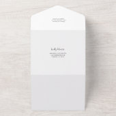 Zonnebloem Eucalyptus Geometric Script Weddenschap All In One Uitnodiging (Buitenkant)