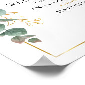 Zonnebloem Eucalyptus Geometric Welcome Weddenscha Poster (Hoek)