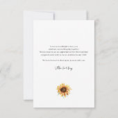 Zonnebloem Eucalyptus Geometrische bruiloft Bedankkaart (Achterkant)