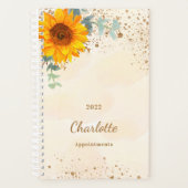 Zonnebloem Eucalyptus glitter gouogram Planner (Voorkant)