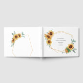 Zonnebloem Eucalyptus Gold Geometric Floral Weddin Gastenboek (Volledig)