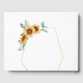 Zonnebloem Eucalyptus Gold Geometric Floral Weddin Gastenboek (Achterkant)