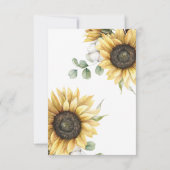 Zonnebloem Eucalyptus Gold Geometric Floral Weddin Kaart (Achterkant)
