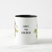 Zonnebloem Eucalyptus Golden Retriever Dog Mok (Midden)