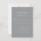 Zonnebloem Eucalyptus Gray Fall Weddenschap RSVP Kaartje (Voorkant)