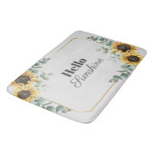 Zonnebloem Eucalyptus Greenery Geometric Script Badmat (Gekanteld)