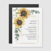 Zonnebloem Eucalyptus Greenery Geometric Wedding (Voorkant / Achterkant)