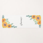 Zonnebloem Eucalyptus Greenery Namaste Yogamat (Voorkant (horizontaal))