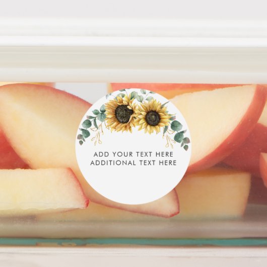 Zonnebloem Eucalyptus Greenery School Teachers Labels (Aangebracht)