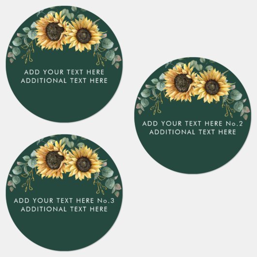 Zonnebloem Eucalyptus Greenery School Teachers Labels (Groep)