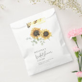 Zonnebloem Eucalyptus Greenery Vrijgezellenfeest Bedankzakje (Gezegeld)