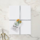 Zonnebloem Eucalyptus Greenery Vrijgezellenfeest F Cadeaulabel (Met Touw)