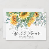 Zonnebloem Eucalyptus Greenery Vrijgezellenfeest Kaart (Voorkant)