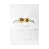 Zonnebloem Eucalyptus Greenery Wedding Uitnodigingen Wikkel (Voorkant Voorbeeld)