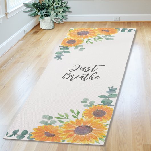 Zonnebloem Eucalyptus Greenery Yoga Quote Yogamat