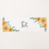 Zonnebloem Eucalyptus Greenery Yoga Quote Yogamat (Voorkant (horizontaal))