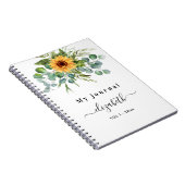 Zonnebloem eucalyptus greenrey script naam notitie notitieboek (Rechterzijde)