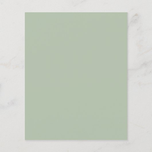 Zonnebloem Eucalyptus groen Baby shower uitnodigen (Achterkant)