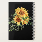 Zonnebloem eucalyptus groen zwarte naam planner (Achterkant)