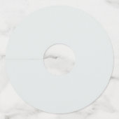 Zonnebloem Eucalyptus Groene Bruids Shower Wijnglaslabel (Achterkant)