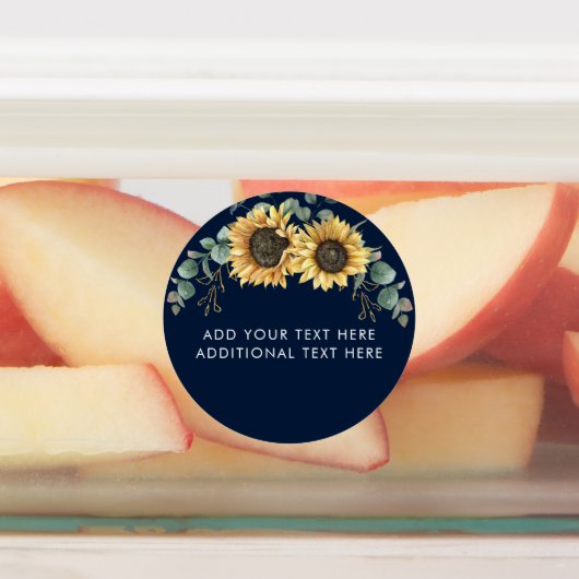 Zonnebloem Eucalyptus Groene Bruidsdouche Labels (Aangebracht)