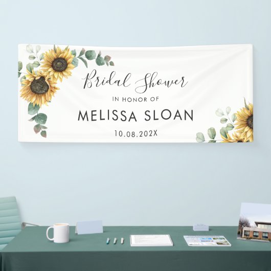 Zonnebloem Eucalyptus Groene Bruidsshower Spandoek (Beurs)