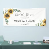Zonnebloem Eucalyptus Groene Bruiloftsdouche Spandoek (Beurs)