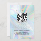 Zonnebloem Eucalyptus Holografische QR-code Trouwd Kaart (Achterkant)