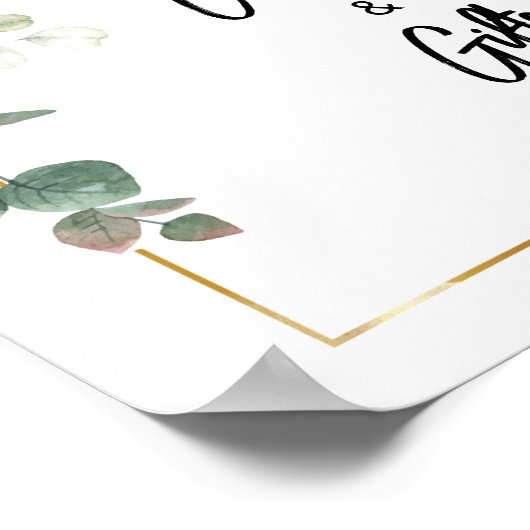 Zonnebloem Eucalyptus Kaarten en geschenken Vrijge Poster (Hoek)