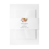 Zonnebloem Eucalyptus Landelijke Waterverf Trouwda Uitnodigingen Wikkel (Voorkant Voorbeeld)