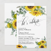 Zonnebloem Eucalyptus Laten we het onthaal vieren Kaart (Voorkant / Achterkant)