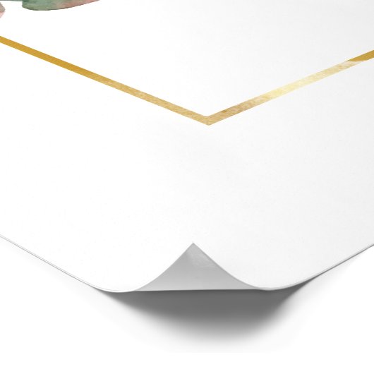 Zonnebloem Eucalyptus Leaves Script Vrijgezellenfe Poster (Hoek)