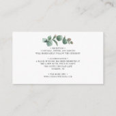 Zonnebloem Eucalyptus Leaves Weddenschap Informatiekaartje (Achterkant)