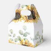 Zonnebloem Eucalyptus Liefde in Bloei Bruidsdiner Bedankdoosjes (Achterkant)