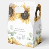Zonnebloem Eucalyptus Liefde in Bloei Bruidsdiner Bedankdoosjes (Geopend)