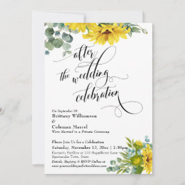 Zonnebloem Eucalyptus Na de Trouwfeestviering Kaart