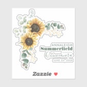 Zonnebloem Eucalyptus Quinceanera 15e verjaardag Sticker (Vel)
