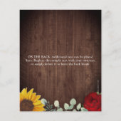 Zonnebloem Eucalyptus Red Rose Wood Weddenschap De (Achterkant)