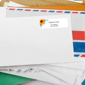 Zonnebloem eucalyptus retouradres sticker